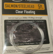 5 ft (1.5 m) polyleader salmon steelhead  24 lb (10.9 kg) clear floating Airflo